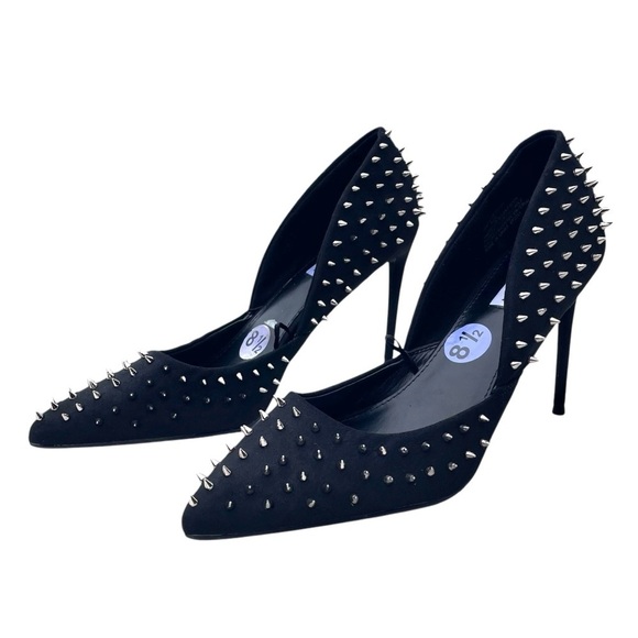 Steve Madden studded stiletto heels spiky vala-s black womens 8.5 - Picture 3 of 10